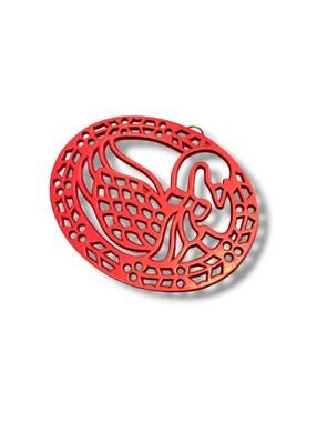 Red Swan Metal Trivet/Pot Holder